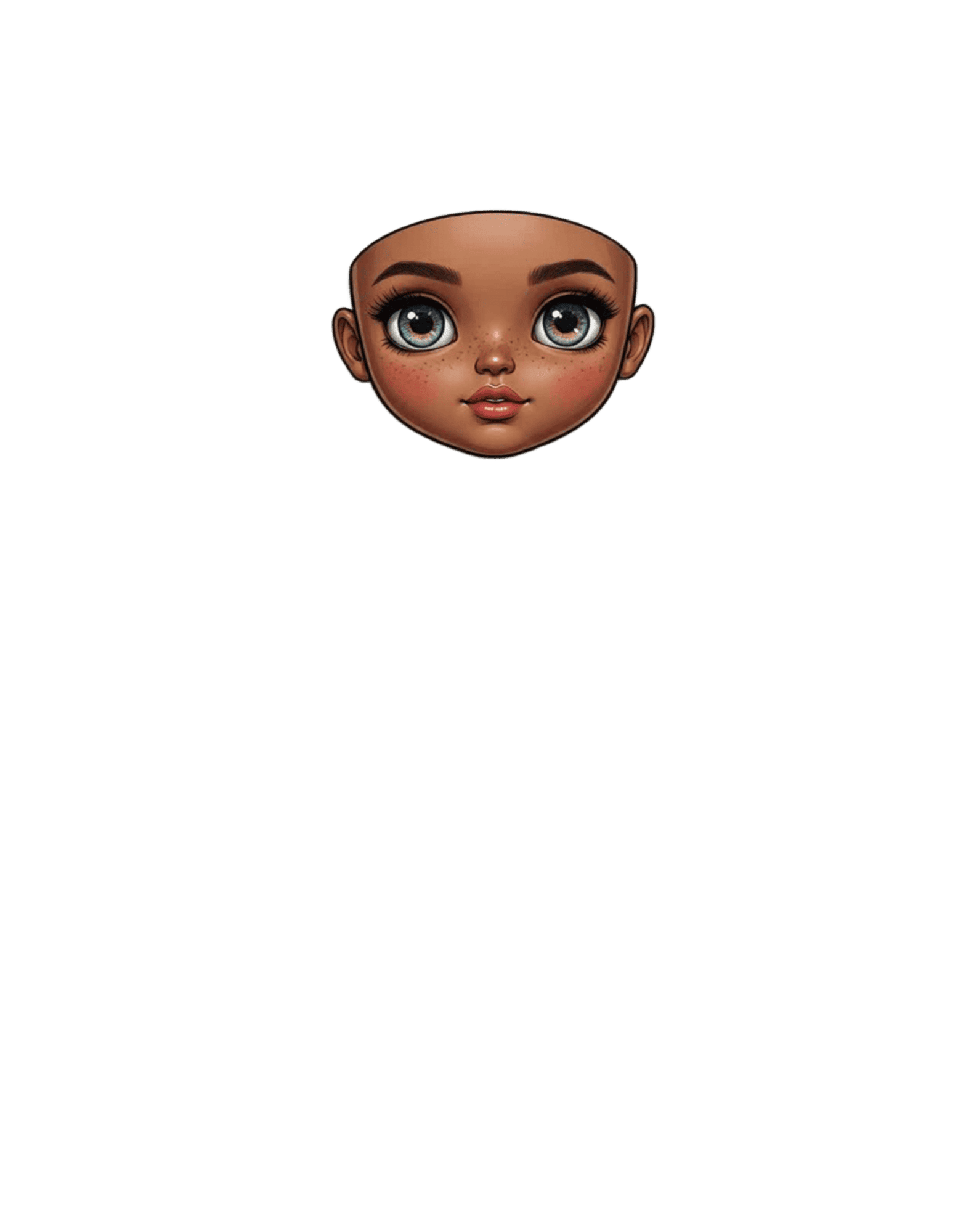 Base tanned skin face